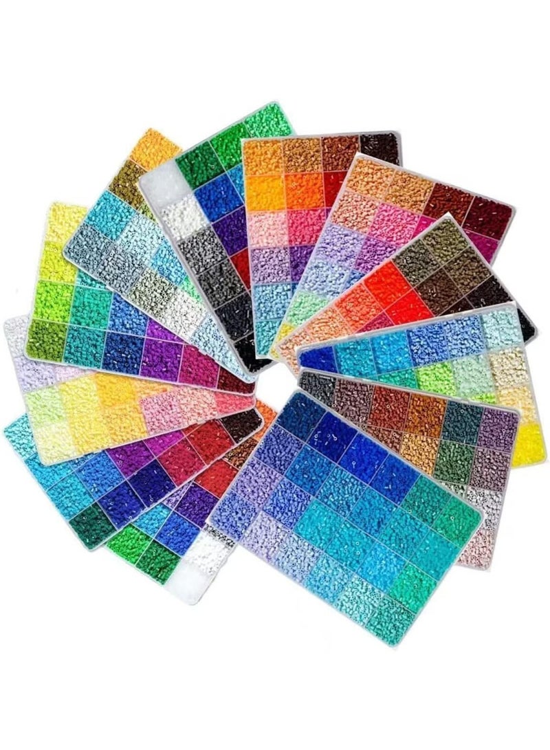 والبك ذوبان الخرز مجموعة- حوالي 50,000pcs 96 ألوان الخرز اليدوية مجموعة، ذوبان الخرز مجموعة، إدراجات، ورق إكمال وملحقات سلسلة، هدية عيد ميلاد - Image 4