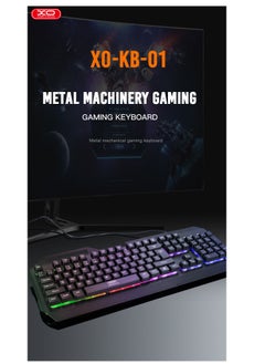 XO INET RGB Gaming wired Keyboard - Black Gaming Keyboard With Phone Stand  - Image 2