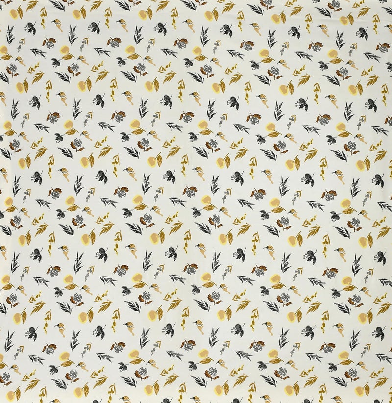 SHOMES Pure Soft Cotton Printed Diwan Set Covers 6 Pieces - 1 Single Bed Sheet (60 X 90) with 3 Cushion (16 X 16), 2 Bolster Covers (16 X 32) - White Floral - Image 3