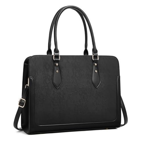 Moulyan Laptop Bag for Women 15.6 Inch Work Tote Bag for Women,Leather Computer Bags Waterproof Tote Professional Briefcase,Large Capacity Business Office Bag for Work - Image 1