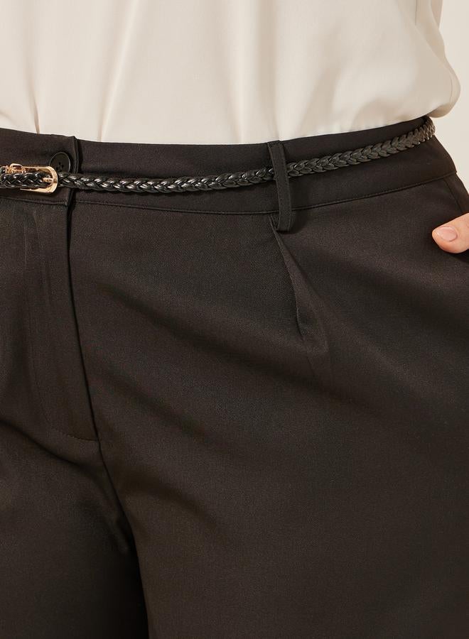 Styli Styli Plus Size Mid Rise Straight Fit Pants - Image 3