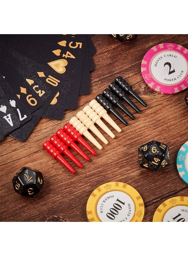 Mudder Mudder Wooden Cribbage Pegs (48 Pieces, 3 Colors) - Fit 1/8 Holes with Storage Pouch - Traditional Board Game Accessory - Image 2