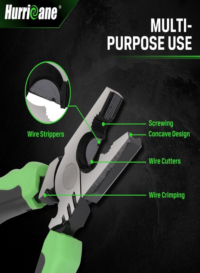 هوريكان كماشة HURRICANE لاستخراج البراغي المجردة بطول 6 بوصات، كماشة Pro Linesman مزودة بفكين مانعين للانزلاق، تزيل البراغي التالفة/الصدئة بسرعة، مع قاطع أسلاك ومكبس ومجرد - Image 4