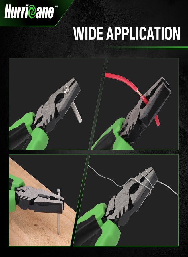 هوريكان كماشة HURRICANE لاستخراج البراغي المجردة بطول 6 بوصات، كماشة Pro Linesman مزودة بفكين مانعين للانزلاق، تزيل البراغي التالفة/الصدئة بسرعة، مع قاطع أسلاك ومكبس ومجرد - Image 5