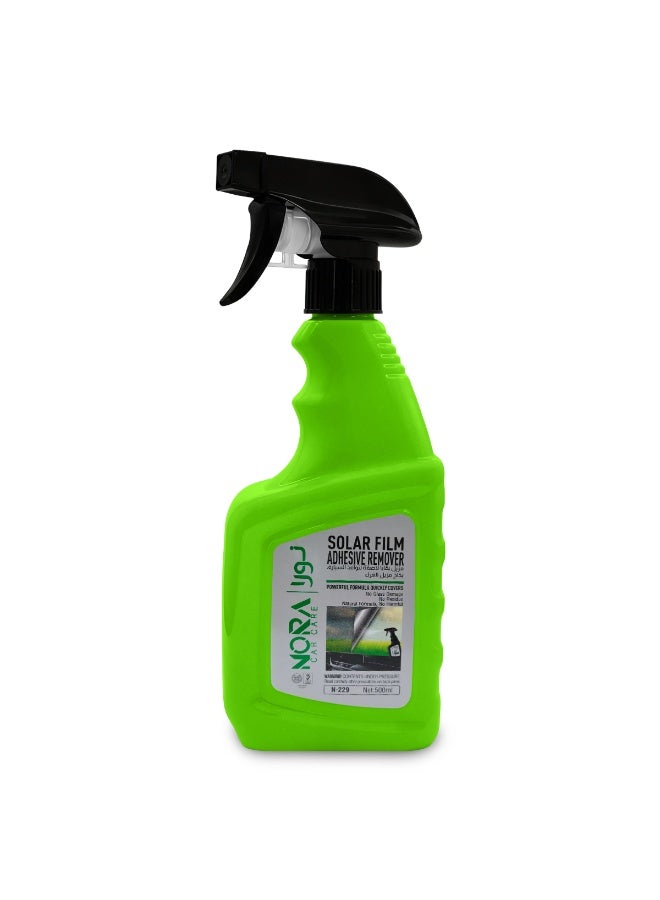 Nora Solar Film Adhesive Remover Spray 500ml | Quick Action Formula for Removing Window Tint Glue, Sticker & Label Residue from Glass, Car Windows, Paint Surfaces | Safe & Non-Harmful Cleaner N-229 - Image 3