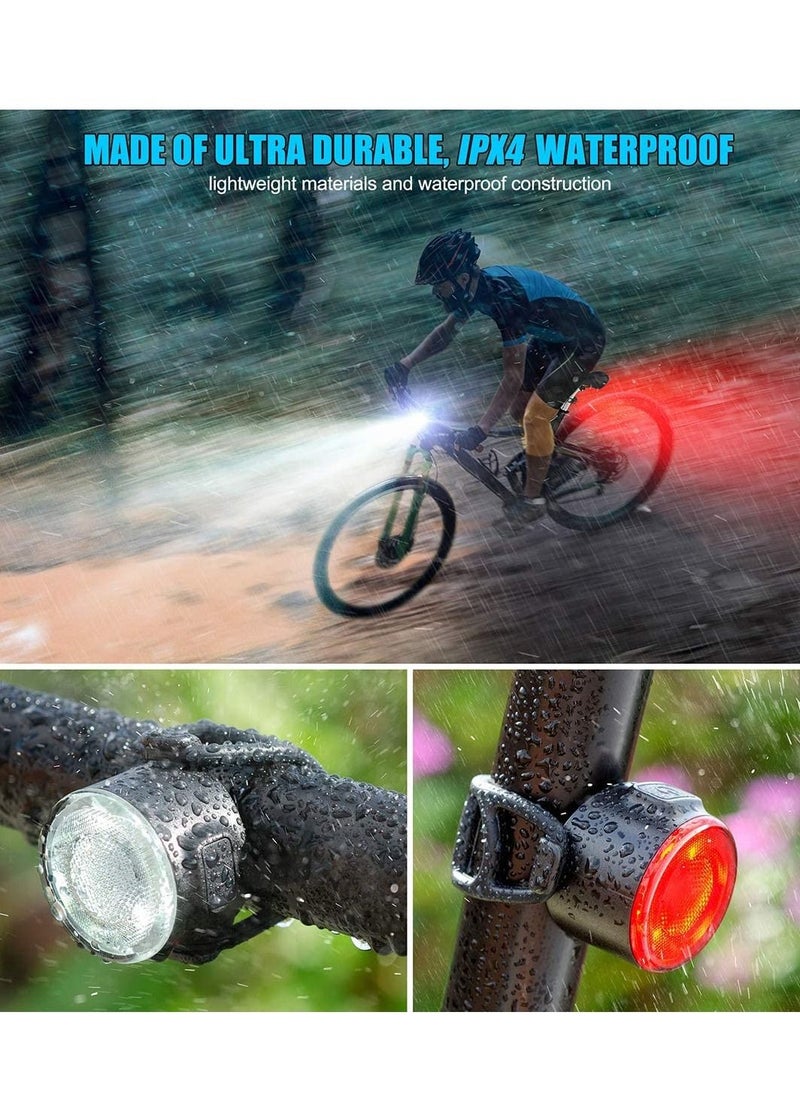 Y&D Bicycle Light Set, LED Riding Safety Warning Night Mountain Bike Front Tail for Kids Women Men  - Image 2