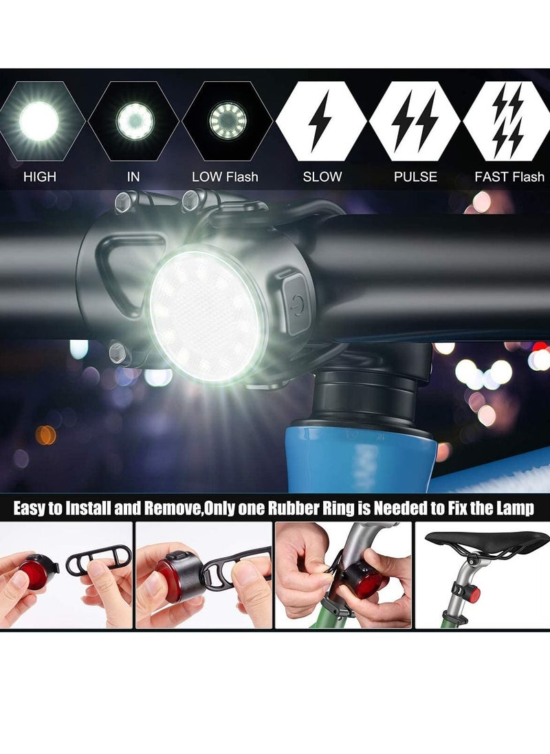Y&D Bicycle Light Set, LED Riding Safety Warning Night Mountain Bike Front Tail for Kids Women Men  - Image 3