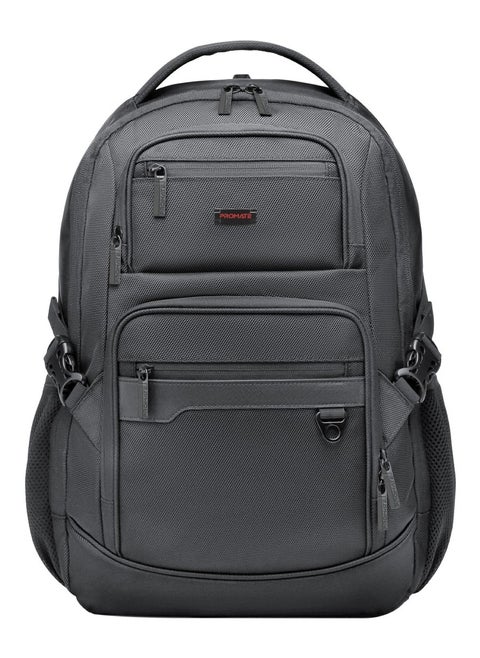 Promate 15.6-Inch Laptop Bag, SecureStorage Multi-Functional Lightweight Backpack with Durable Finish, Back Straps, Secure Zippers, Large Compartments, and Water Resistance