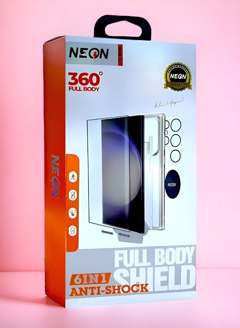 نيون  بكج الحماية الكاملة من Neon لسامسونج جالكسي نوت 10 بلس  (Samsung Galaxy Note 10 Plus) حماية قصوى ضد الخدوش والكسر (6in1) - Image 2