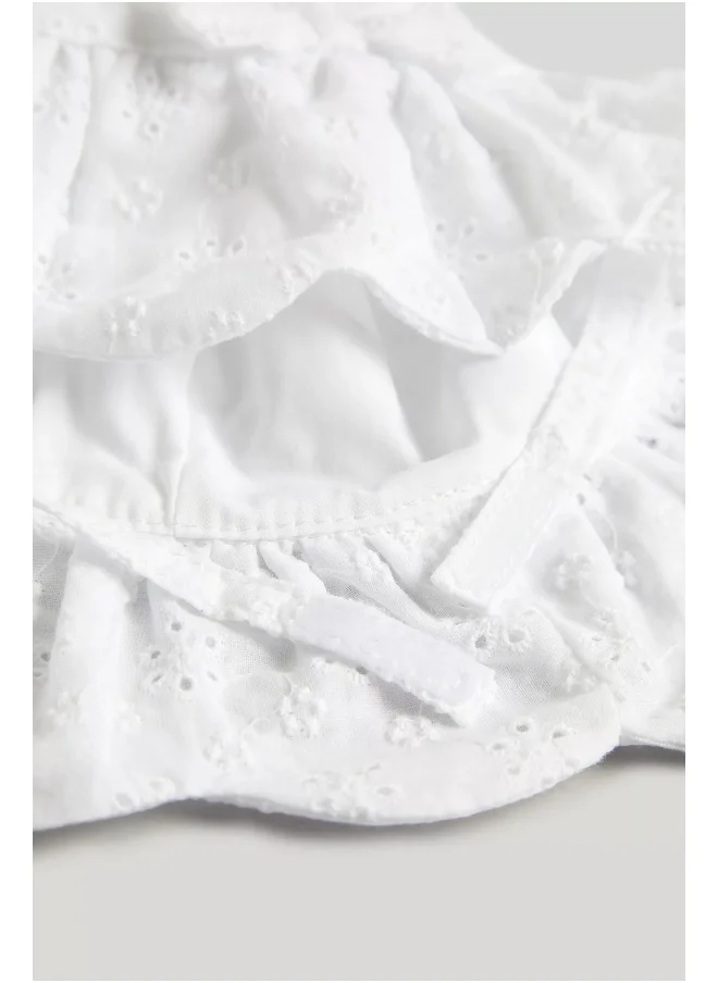 mothercare White Broderie UPF50+ Sun Hat