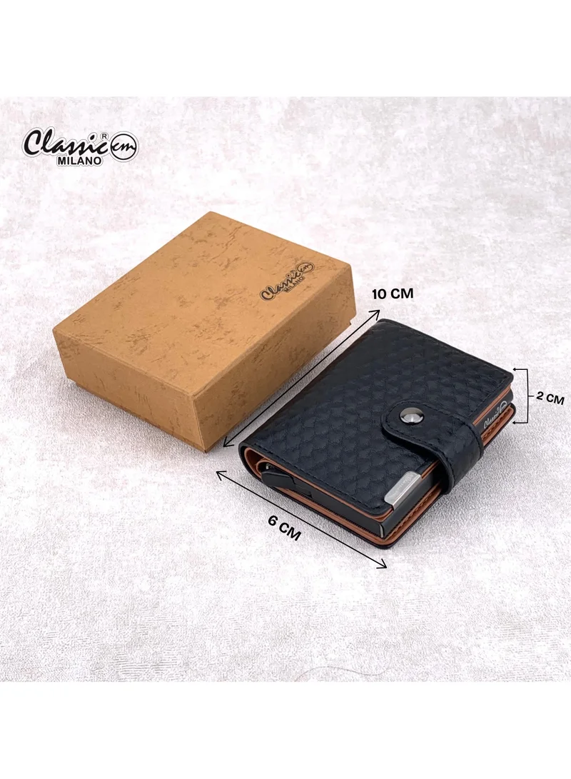 Classic Milano Black (W-956-2#-1556) Classic Milano RFID Blocking Faux Leather Wallet for Men and Women | Card Holder Wallet Pop-up, Credit Card Holder for Men | Wallet for Men & Women’s Card Wallet for Men | Best Price UAE