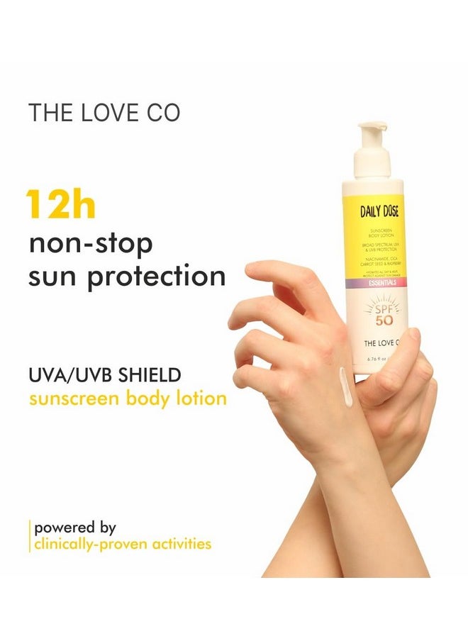 The Love Co Sunscreen Body Lotion Spf 50 ++++ - Daily Dose - Broad Spectrum Enriched With Carrot Seed, Ceramide, Niacinamide, Cica, & Raspberry - Uva/Uvb Protection, Hydration & Skin Repair - For All Skin Types - 200Ml - pzsku/ZA1BBD730198C7625D456Z/45/_/1735816780/82d847e6-cd81-4a85-9fb7-797c3409ceca