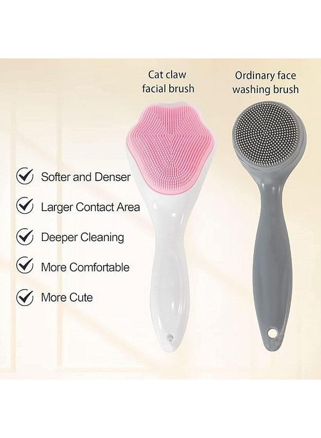 CHAMELI Facial Cleansing Brush Soft Silicone Face Wash Brush Face Scrubber Manual Waterproof Cleansing Skin Care Face Brushes for Cleaning - Image 3