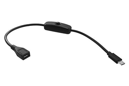 HomeSpot USB 2.0 to Short Micro USB Extension Cable Cord with Click Button Power On Off Compatible with Raspberry Pi Zero 3 Smartphone Tablet - Image 3