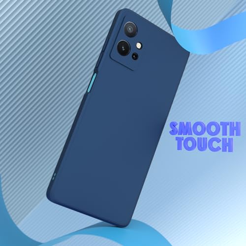 Pikkme Vivo T1 5G / Vivo Y75 5G / iQOO Z6 5G Back Cover Soft Matte Liquid Silicone TPU | Camera Protection | Shockproof Slim Back Case for Vivo T1 5G / Vivo Y75 5G / iQOO Z6 5G (Blue) - Image 2