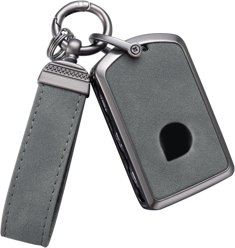 YO&YOYE Leather Key Fob Cover for Volvo - Image 1
