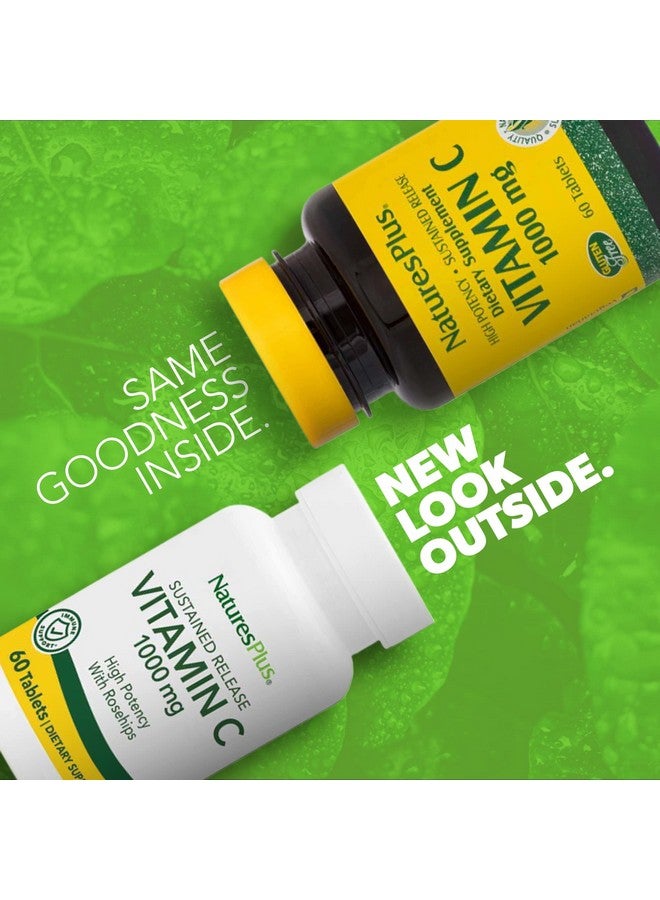 Nature's Plus Naturesplus Vitamin C With Rose Hips Sustained Release 1000 Mg Ascorbic Acid 60 Vegetarian Tablets Gluten Free 60 Servings - Image 3