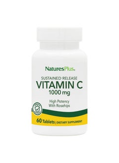 Nature's Plus Naturesplus Vitamin C With Rose Hips Sustained Release 1000 Mg Ascorbic Acid 60 Vegetarian Tablets Gluten Free 60 Servings  - Image 2