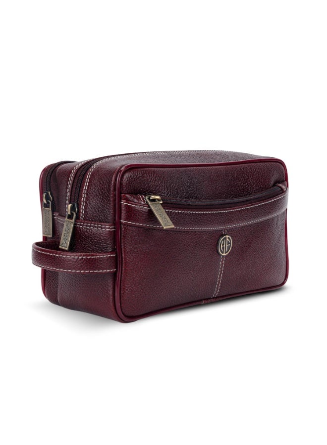 HAMMONDS FLYCATCHER Leather Toiletry Bag for Men and Women Cosmetic Organizer Bag, Travel Organizer Pouch, Toiletry Pouch for Men with Multiple Pockets, Shaving Kit Bag for Men - Image 1