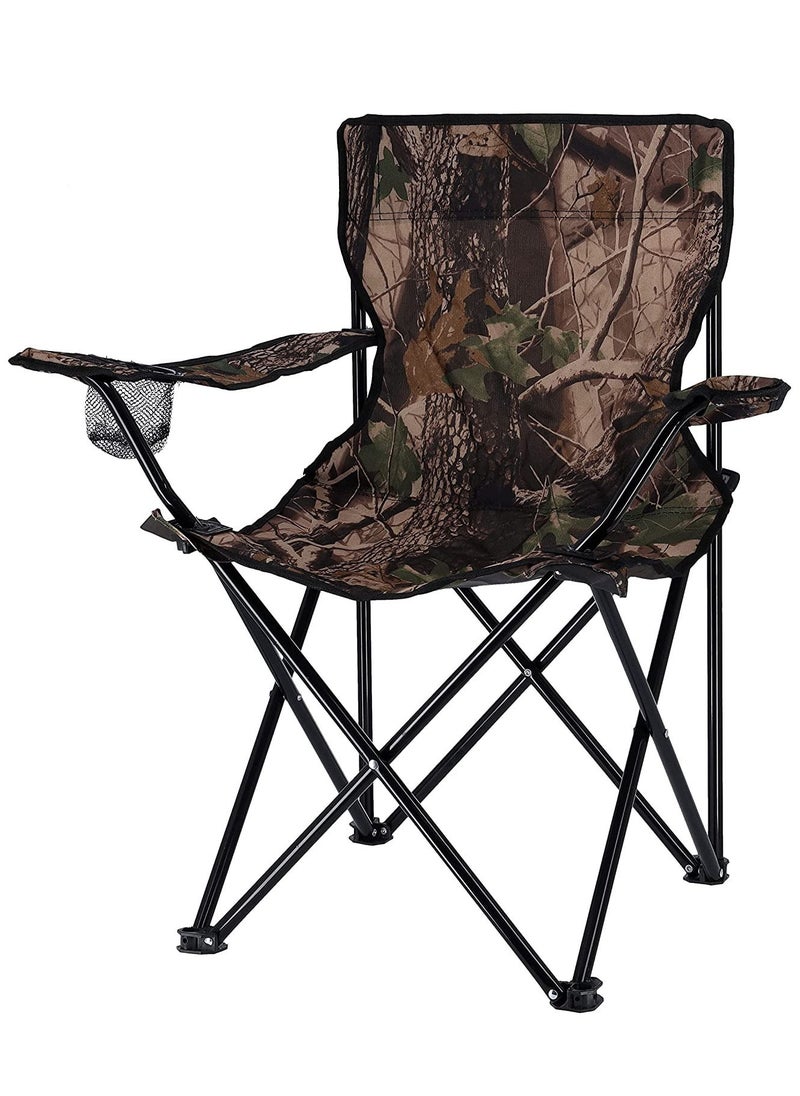 GO2CAMPS Foldable Camping Chair Heavy Duty/Picnic chair/Out Door Chair  Hand Support with Cup Holder with Carry Bag(Army Desighn)  - Image 1