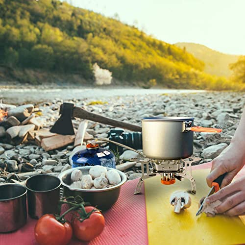 CLUEMART 3500W Foldable Camping Gas Stove with Piezo Ignition, Outdoor Windproof Portable Backpacking Stove Cooking with Carrying Case Box(3500W Upgrade) - Image 5
