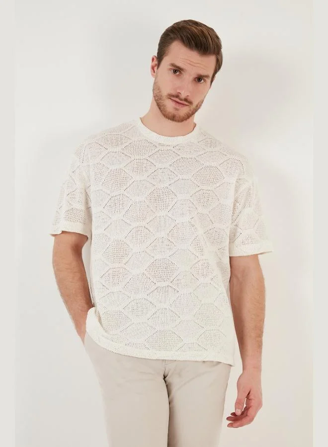 Buratti  Buratti Cotton Regular Fit Knitted T Shirt Men's T-Shirt CF24S218032 for Men | Best Price UAE
