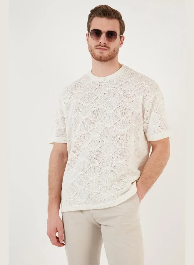 Buratti Cotton Regular Fit Knitted T Shirt Men's T-Shirt CF24S218032