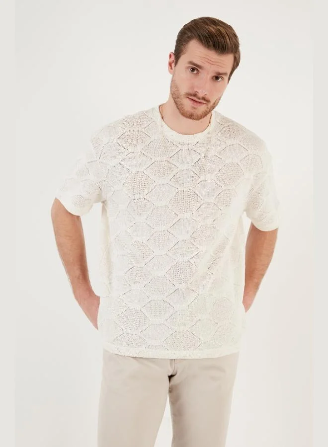 Buratti  Buratti Cotton Regular Fit Knitted T Shirt Men's T-Shirt CF24S218032 for Men | Best Price UAE