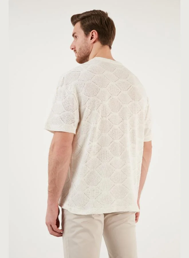 Buratti  Buratti Cotton Regular Fit Knitted T Shirt Men's T-Shirt CF24S218032 for Men | Best Price UAE