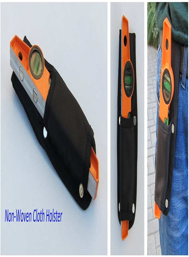 FITOOL Professional Magnetic Scaffolding Spirit Level 10-Inch, Milling V-groove Base with 5 Strong Rare Earth Magnets for Superior Gripping Power, Die Cast Magnetic Torpedo Level 250MM and Holster - Image 4