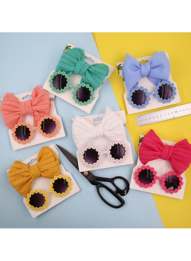 دىدانيالا طقم نظارات وزين شعر زايرة للأطفال والبنات - أصفر - Image 5