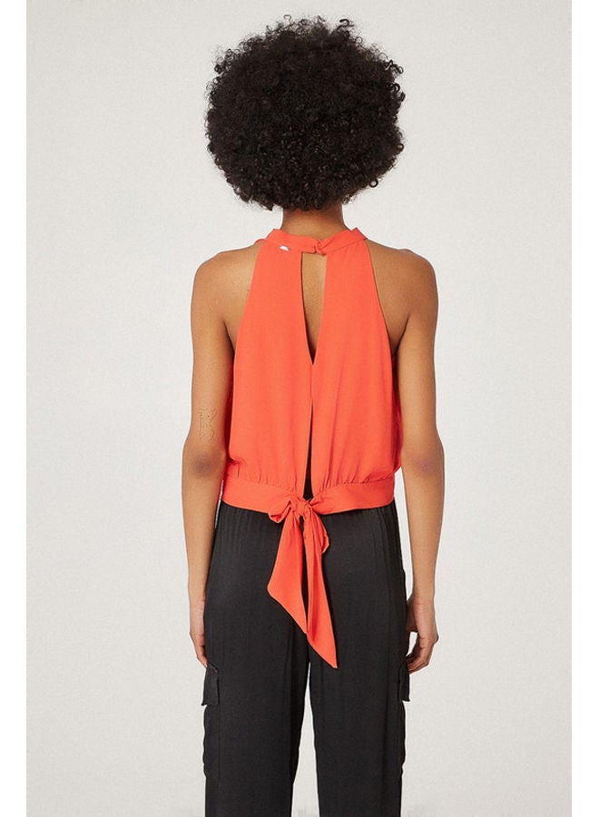 BSB Sleeveless crop top with flower applique - Image 3