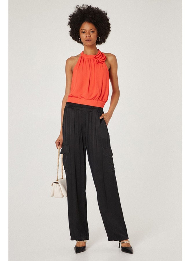 BSB Sleeveless crop top with flower applique - Image 1