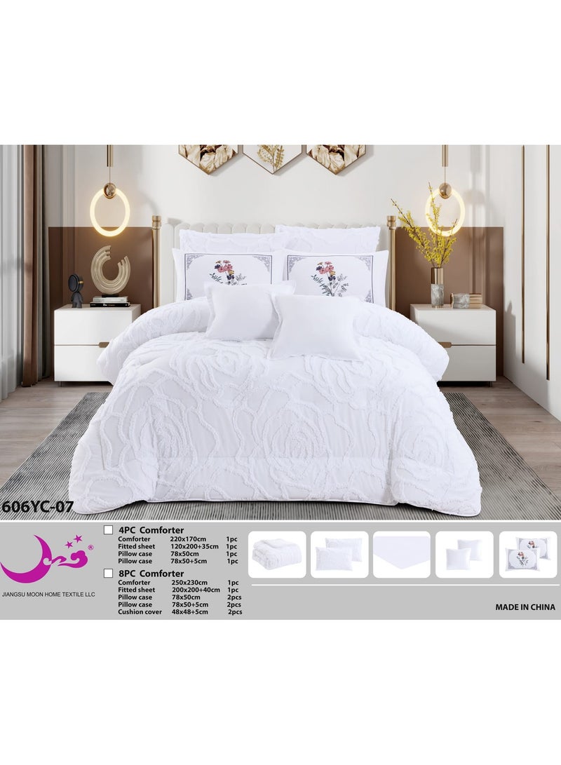 مون طقم لحاف مفرش  ملكي من مون  مقاس نفرين مكون من 8 قطع بحجم 250x230 سم - Image 2