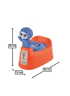 Nabhya Robot Style Toilet Trainer Baby Potty Seat With Removable Tray & Closing Lid For 624 Month Kids (Orange)  - Image 2