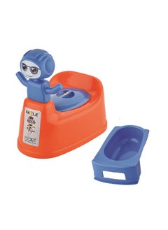 Nabhya Robot Style Toilet Trainer Baby Potty Seat With Removable Tray & Closing Lid For 624 Month Kids (Orange)  - Image 1