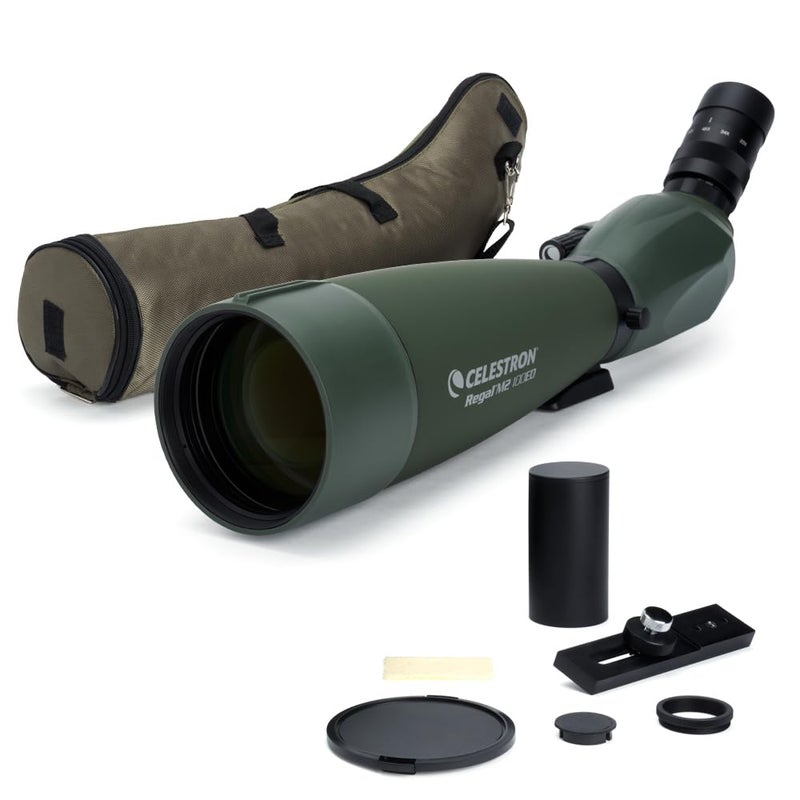 Celestron Regal M2 100ED Spotting Scope ED Glass for Birding and Outdoor Activities Phase and Dielectric Coated BaK4 Prism Fully MultiCoated Optics Dual Focus 2267x Zoom Eyepiece - Image 2