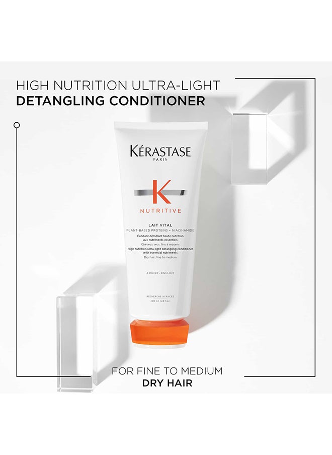 KERASTASE Nutritive Lait Vital Detangling Conditioner For Dry Hair 200Ml  - Image 2