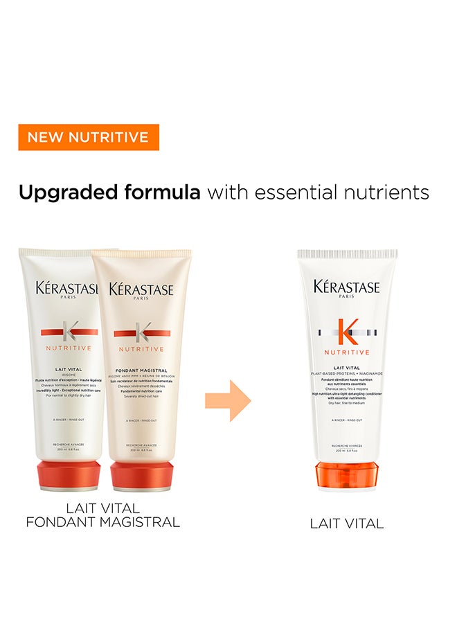KERASTASE Nutritive Lait Vital Detangling Conditioner For Dry Hair 200Ml  - Image 4