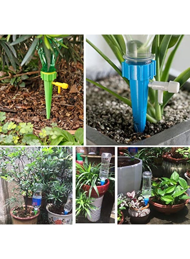 Generic Plant Self Watering Spikes Indoor Outdoor Plastic Bottle Garden Plant Drip Irrigation Automatic Device Spike System Plants Watering Bulbs Globes with Drip Adjustable Control Valve 12 Pack - Image 4