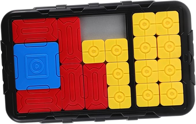 Black Sliding Puzzle Game Interactive Logic Brain Teaser Cognitive Development Travel Fun - Image 1