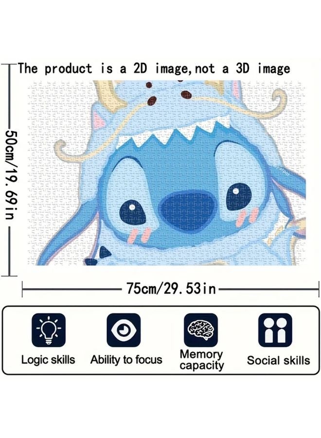 1000PCS Stitch Wooden Jigsaw Puzzle Mini Creative Toy Family Game Home Decor Gift - Image 5