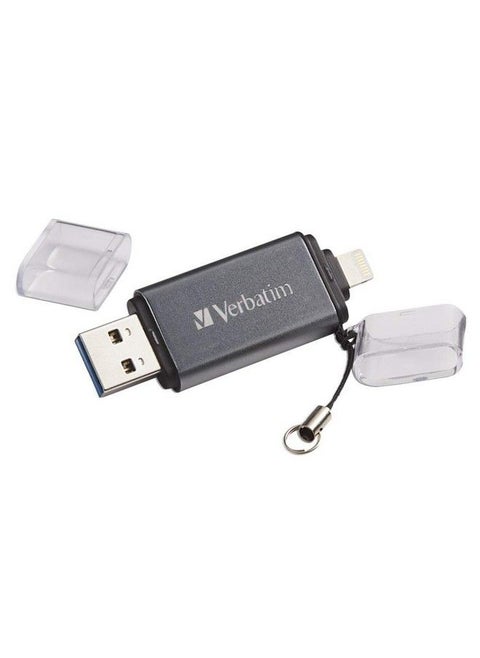 64Gb Store ‘N’ Go Dual Usb 3.0 Flash Drive For Apple Lightning Devices Graphite
