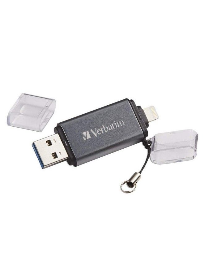 VERBATIM - 64Gb Store ‘N’ Go Dual Usb 3.0 Flash Drive For Apple Lightning Devices Graphite - Image 1