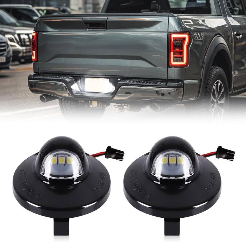 نورجدزام F150 مجموعة مصابيح لوحة الترخيص بديل ل 2001-2014 فورد F150 مصابيح خلفية LED للوحة ضبابية 6000K بيضاء 2PCS
