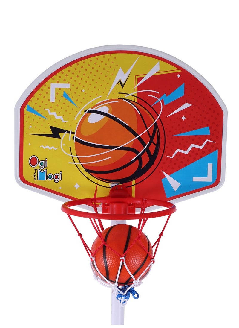Ogi Mogi Toys Basketball Hoop Stand Set, Adjustable Height Pole 2.4 to 5 Ft, Portable Mini Indoor and Outdoor Basketball Set, Summer Sport Games, Goal Toy for Toddlers, Girls and Boys  - Image 2