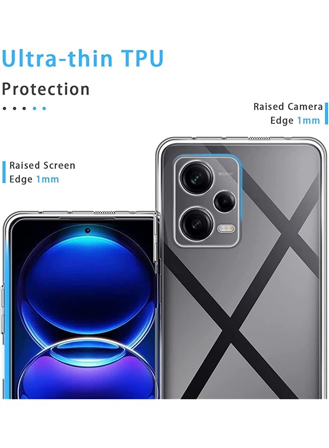 إيروريكس متوافق مع جراب Xiaomi Redmi Note 12 Pro 5G جراب شفاف ممتص للصدمات من مادة TPU مع زوايا معززة غطاء حماية مضاد للصدمات ومضاد للسقوط لهاتف Xiaomi Redmi Note 12 Pro 5G جراب 6.67 بوصة - Image 5