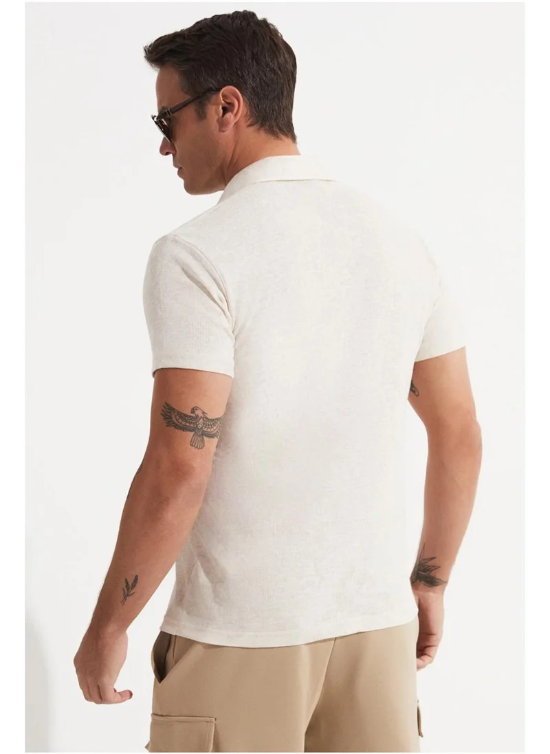 جون Patterned Crew Neck T-Shirt
