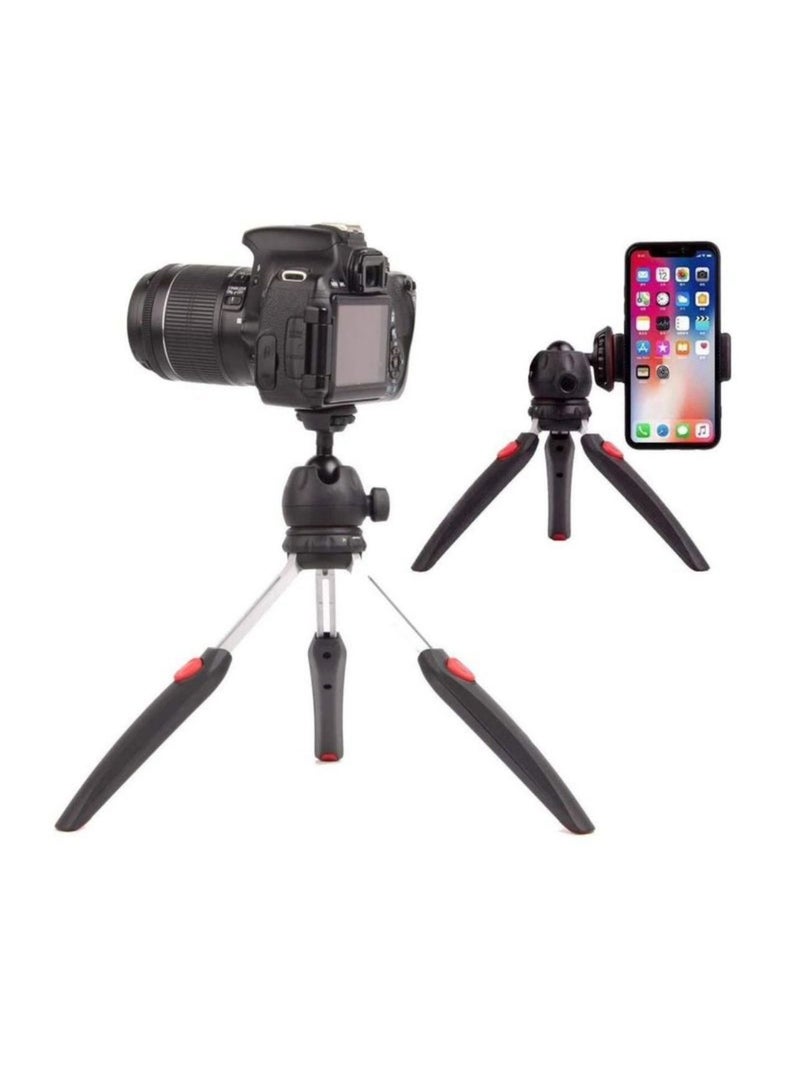 Jmary Mini Tripod for Camera and Phone Tabletop Small Phone Tripod Mount for GoPro iPhone Cell Phones Webcam Projector Compact DSLR Hand Desktop Camera Tripod Stand Table - Image 1