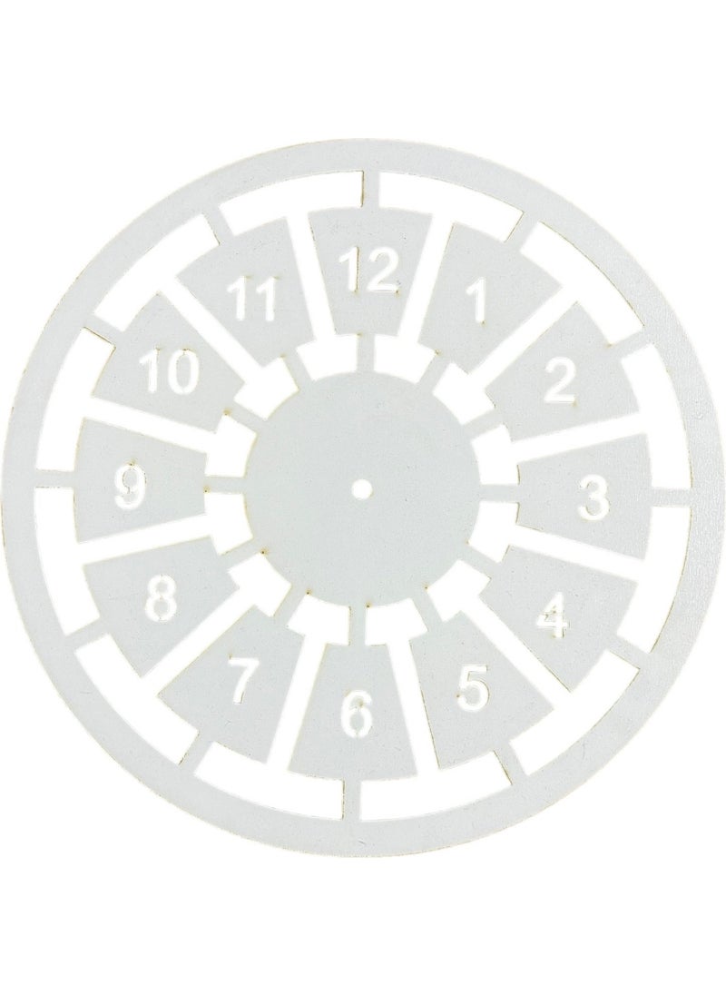 Ala Depo Wooden Macrame Clock Pulley White 40 cm 